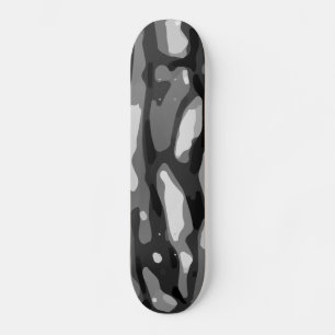 Trendig Black White Grått Abstrakt Mönster Old School Skateboard Bräda 21,6 Cm