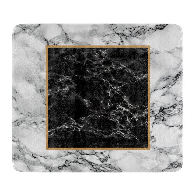 Trendig Black & White Marble Stone - Modern (Framsidan)