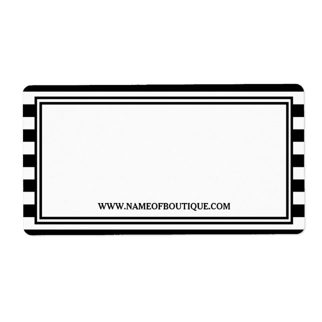 Trendig Black White Rand Hair Salon-webbplats Fraktsedel (Framsidan)