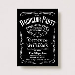 Trendig Black & White Typography Bachelor Party Inbjudningar<br><div class="desc">Inbjudningar till trendiget Black & White Typography Bachelor Party.</div>