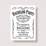 Trendig Black & White Typography Bachelor Party Inbjudningar<br><div class="desc">Inbjudningar till trendiget Black & White Typography Bachelor Party.</div>
