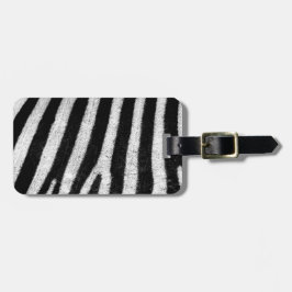 Trendig Black White Zebra ränder Bagagebricka