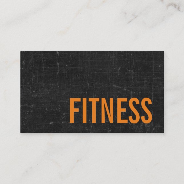 Trendig Blackboard Personal Fitness Trainer Sports Visitkort (Framsida)