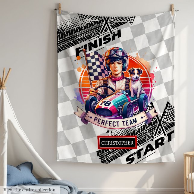 Trendig Blanket Formel 1 Tävla Birthday Boy Fleecefilt (Trendy Blanket Formula 1 Racing Birthday Boy)