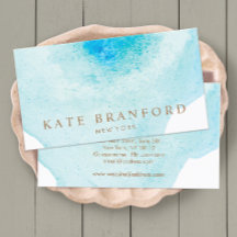 Trendig blått Abstrakt vattenfärg