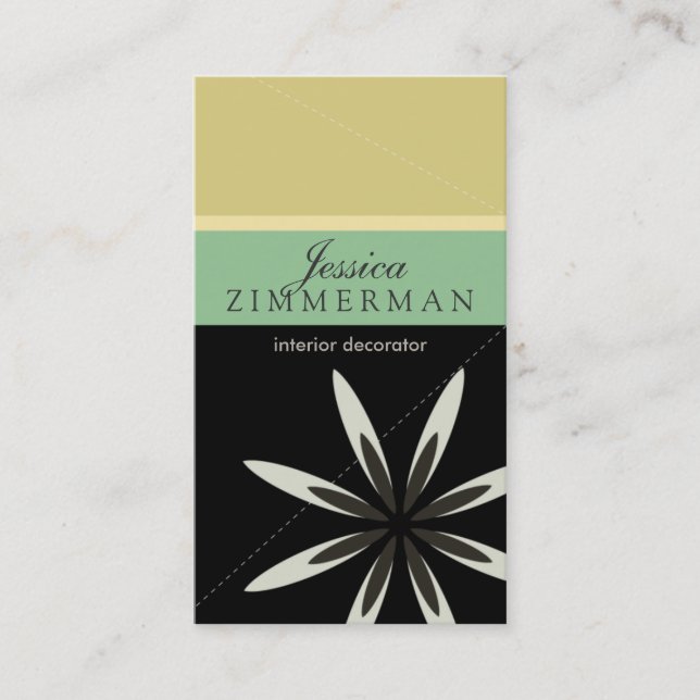 Trendig Bliss Oasis Affärskort Visitkort (Framsida)