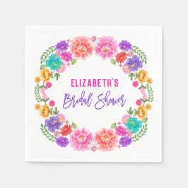 Trendig Blommigt Fiesta Mexican Möhippa Pappersservett