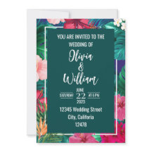 Trendig Blommigt Vattenfärg Tropical Greenery Bröl