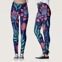 Trendig Blommönstret Färgfyllda kläder, Succulents