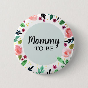 Trendig Blommor Blommigt Mamma att vara babyskor Knapp