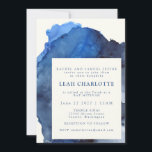 Trendig Blue Abstrakt Watercolor Fladdermus Pub Mi Inbjudningar<br><div class="desc">Trendig Blue Indigo Abstrakt Watercolor Fladdermus Pub Mitzvah-inbjudan</div>