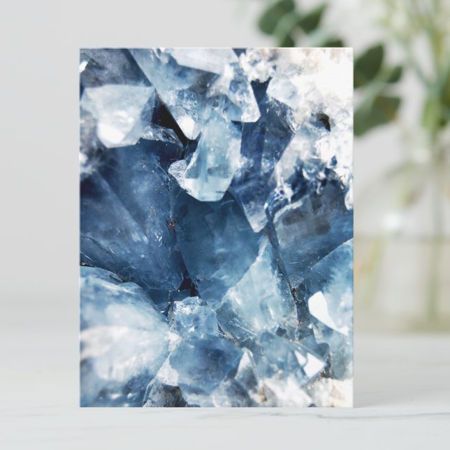 Trendig Blue Agate Geode Vykort (Blue Mineral Agate Crystal Postcard)