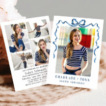 Trendig Blue Bow Ribbon 5 PHOTO-Studentfest