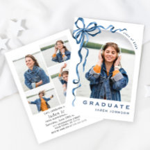 Trendig Blue Bow Ribbon 5 PHOTO-Studentfest