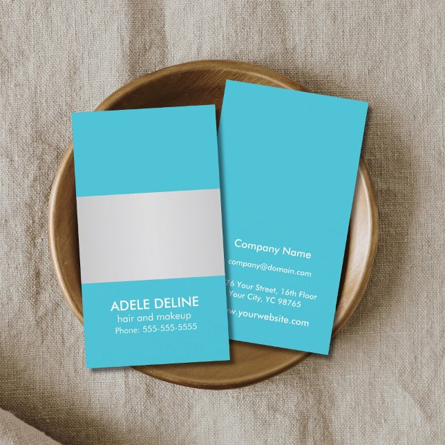 Trendig Blue Grått Stripe-mall för visitkort (Skapare uppladdad)