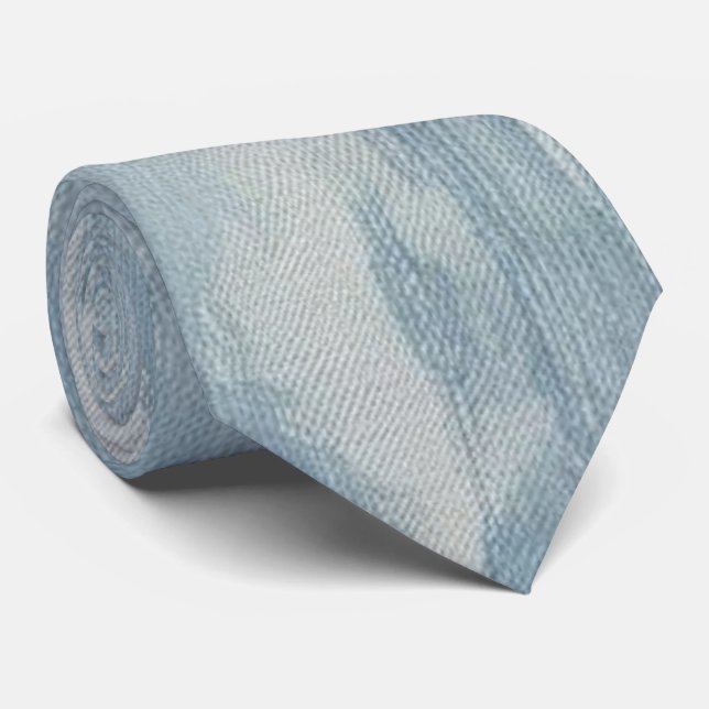 Trendig Blue Jean Fabric Neck Tie Slips (Rullad)
