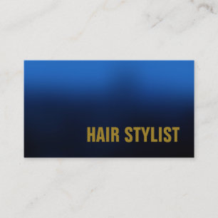 Trendig Blue Modern Hair Stylist Visitkort