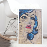 Trendig Blue Pop Art Woman Porträtt Öga Poster<br><div class="desc">En liten men djärv popkonst inspirerade till en blandad mediesamling med porträtt, där en kvinna med blommigt blått hår och öga tittar av i avstånd. Den här målningen poster en fetstilt feminin energi med användan minimala penseldrag och färg, men har ändå en tyst energi. Den här målningen skapades ursprungligen av...</div>