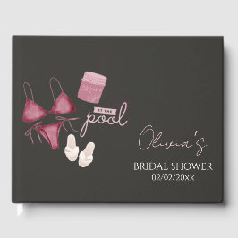 Trendig boho bröllopsfest poolparty  gästböcker