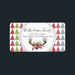 Trendig Boho Chic Return-adressetikett Adressetikett<br><div class="desc">Skickade lite extra helgdag med de här boho-returetiketterna.</div>