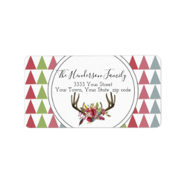 Trendig Boho Chic Return-adressetikett Adressetikett