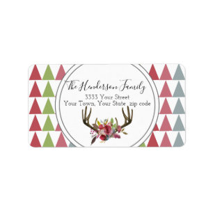 Trendig Boho Chic Return-adressetikett Adressetikett