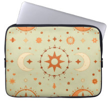 Trendig Boho Laptop sleeve | Andlig Sol och Måne