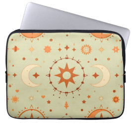 Trendig Boho Laptop sleeve | Andlig Sol och Måne