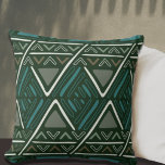Trendig Boho Lera Trasa Mönster Kudde<br><div class="desc">Modern hemdekör mönster med etniska motiv. Trendiget bohemian insida skriver ut. Zig Zag-pildesign.</div>