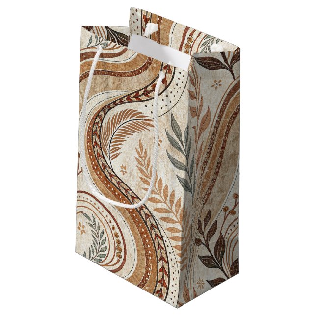 Trendig Boho Mönster Gift Bag (Baksidan Vinklad)