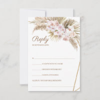 Trendig Boho Pampas Grass Dusty Ro Torkad Handflat