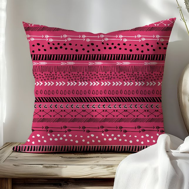 Trendig Boho Rosa Pilar Kudde (Skapare uppladdad)
