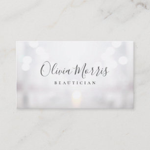 trendig bokeh silver Beautician affärskort Visitkort