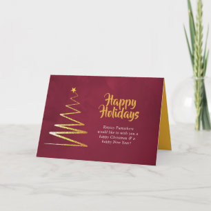 Trendig Bolaget Burgundy & Guld julen Helgdag Kort