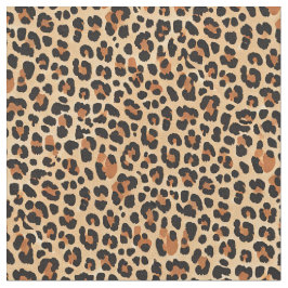 Trendig Bold Brown och Beige Leopard Skriv ut Möns Tyg