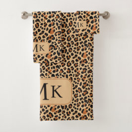 Trendig Bold Leopard Anpassningsbar Monogram