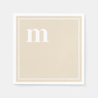 Trendig Bold Lower Fodral Monogram Champagne Beige Pappersservett