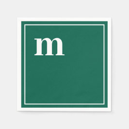 Trendig Bold Lower Fodral Monogram Emerald Grönt Pappersservett