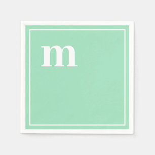 Trendig Bold Lower Fodral Monogram Seafoam Grönt Pappersservett