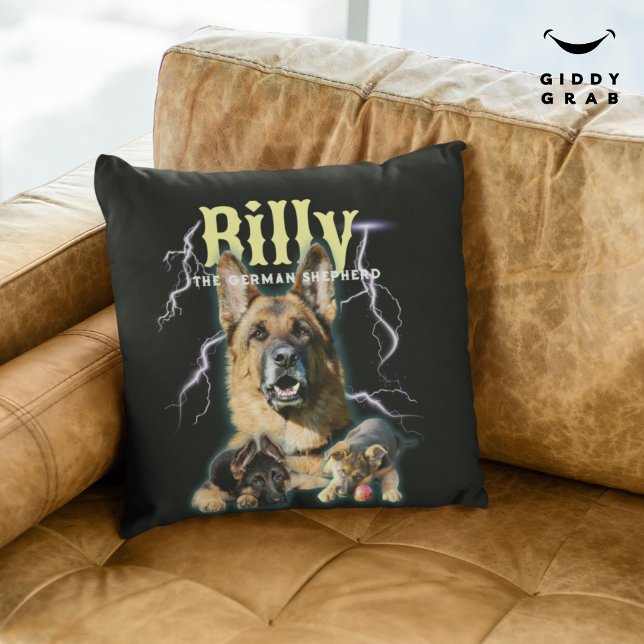 Trendig Bootleg Personlig Hund Photo 90s Kudde (Skapare uppladdad)