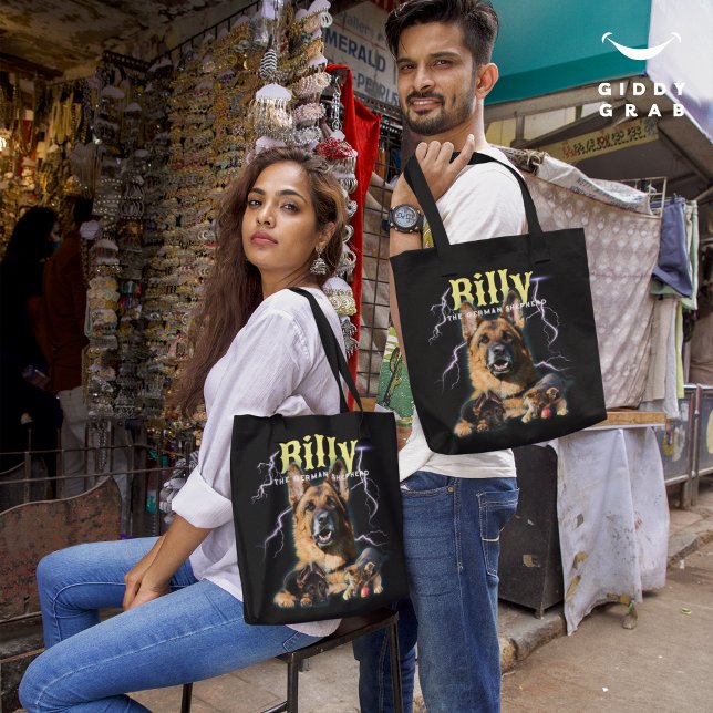 Trendig Bootleg Personlig Hund Photo 90s Tygkasse (Skapare uppladdad)