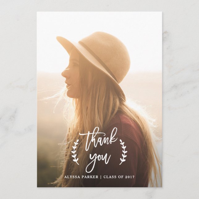 Trendig botaniskt | Studenten Photo Tack (Framsida)