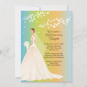 Trendig Bride Pastel Möhippa Inbjudan