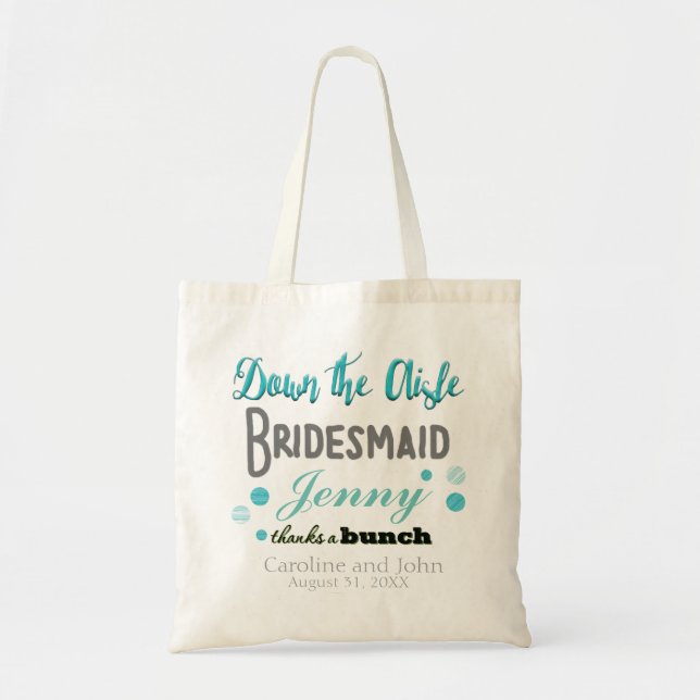 Trendig Bridesmaid Tote Bag Tygkasse (Framsidan)