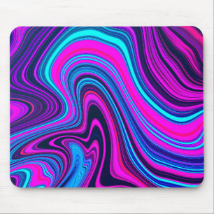 Trendig Bright Neon Lila Rosa Abstrakt Mönster Musmatta