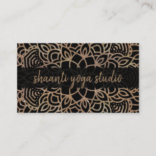 Trendig Bronze Mandala Professionell Visitkort