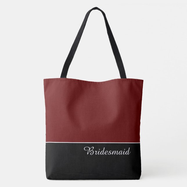 Trendig brudtärna-handväska tygkasse (Baksida)