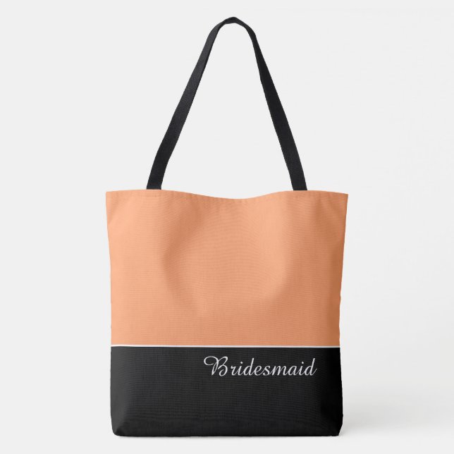 Trendig brudtärna-handväska tygkasse (Baksida)