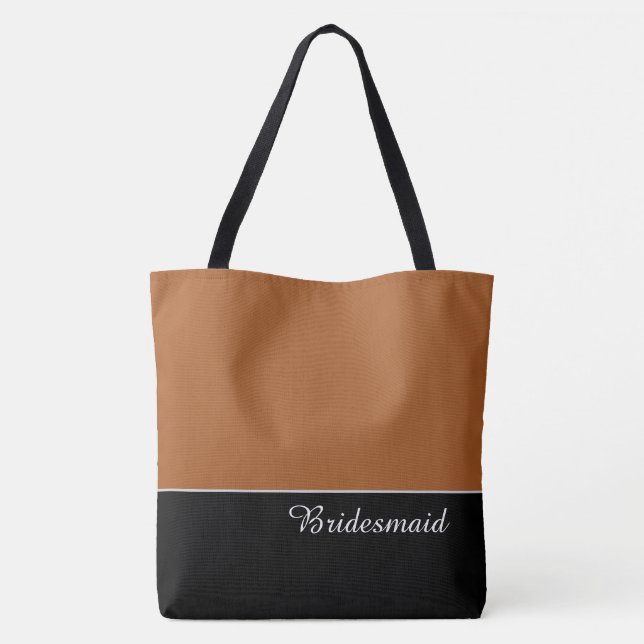 Trendig brudtärna-handväska tygkasse (Baksida)