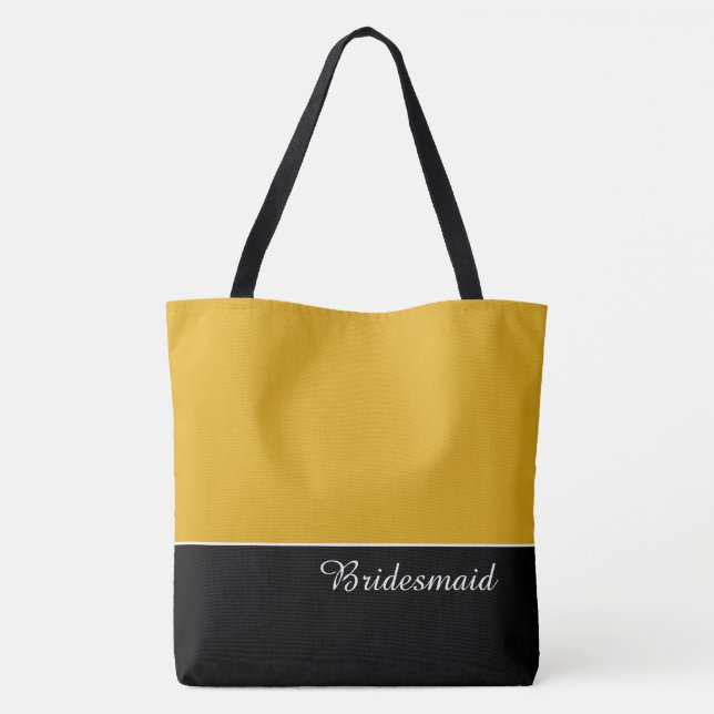 Trendig brudtärna-handväska tygkasse (Baksida)